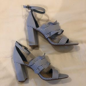 Gianni Bini blue and white striped heels!